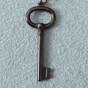 Tiffany Midnight Titanium Oval Key Pendant